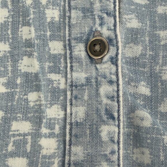 Anthropologie Cloth & Stone Dot-Dash Chambray Button-Up Shirt size Small - Picture 9 of 14